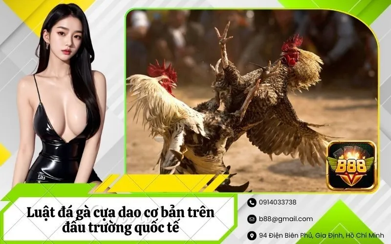 Luật đá gà cựa dao cơ bản trên đấu trường quốc tế