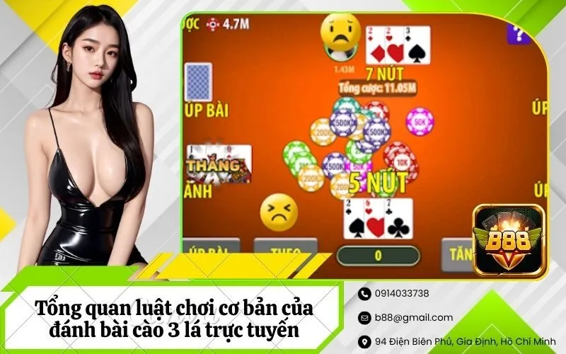 Tổng quan luật chơi cơ bản của đánh bài cào 3 lá trực tuyến