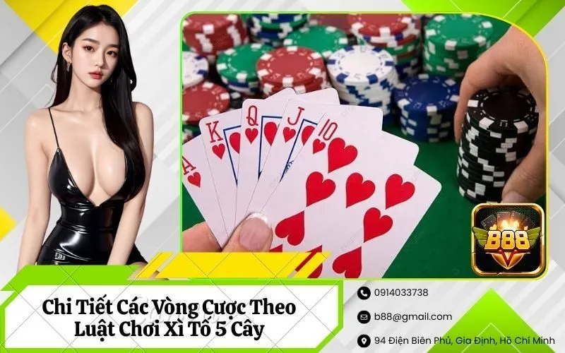 Trình Tự Chi Tiết Các Vòng Cược Theo Luật Chơi Xì Tố 5 Cây